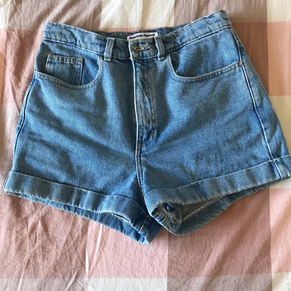 AA high waisted jean shorts.